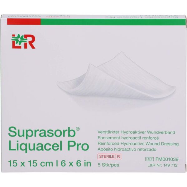 SUPRASORB Liquacel Pro 15x15 cm Kompressen 5 St.