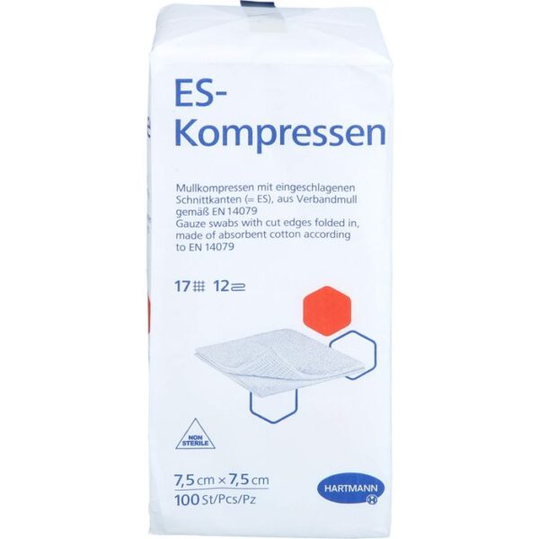 ES-KOMPRESSEN unsteril 7,5x7,5 cm 12fach 100 St.