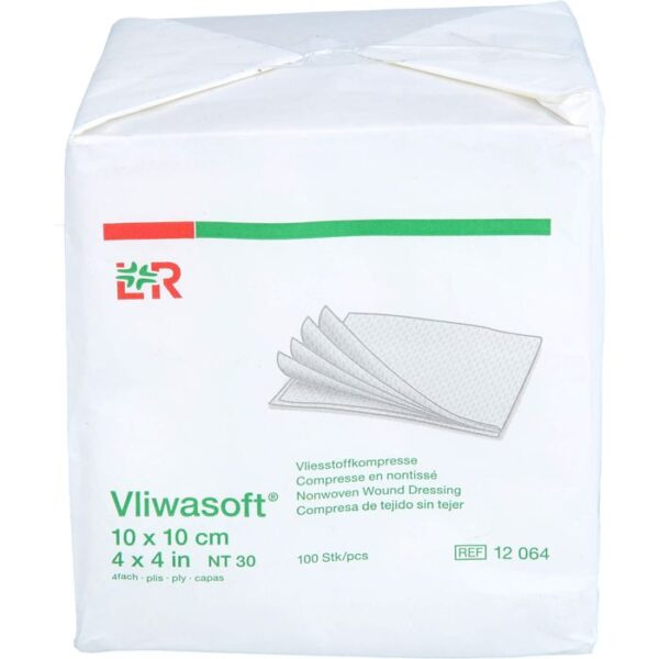 VLIWASOFT Vlieskompressen unsteril 10x10 cm 4l. 100 St.