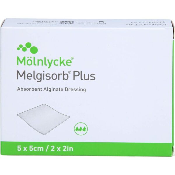 MELGISORB Plus Alginat Verband 5x5 cm steril 10 St.