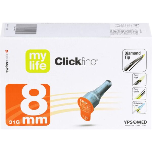 MYLIFE Clickfine Pen-Nadeln 8 mm Diamond Tip 100 St.