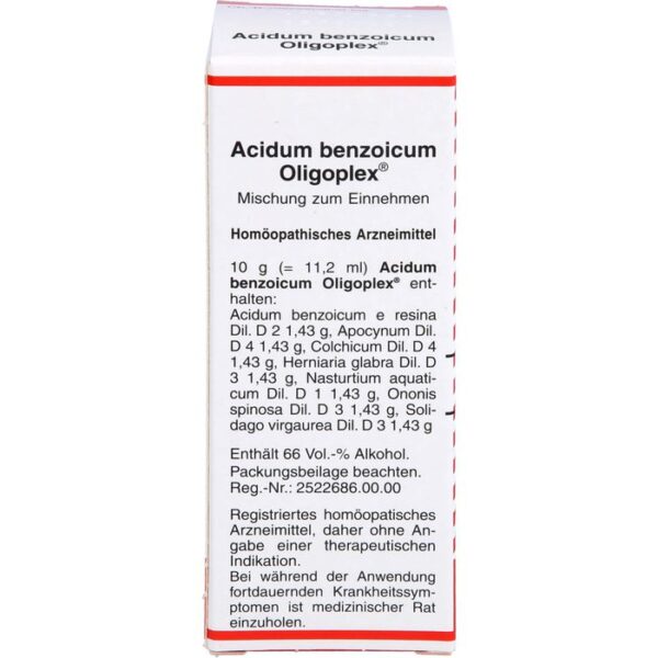 ACIDUM BENZOICUM OLIGOPLEX Liquidum 50 ml