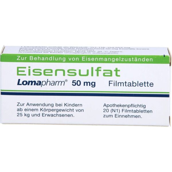 EISENSULFAT Lomapharm 50 mg Filmtabletten 20 St.