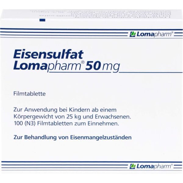 EISENSULFAT Lomapharm 50 mg Filmtabletten 100 St.