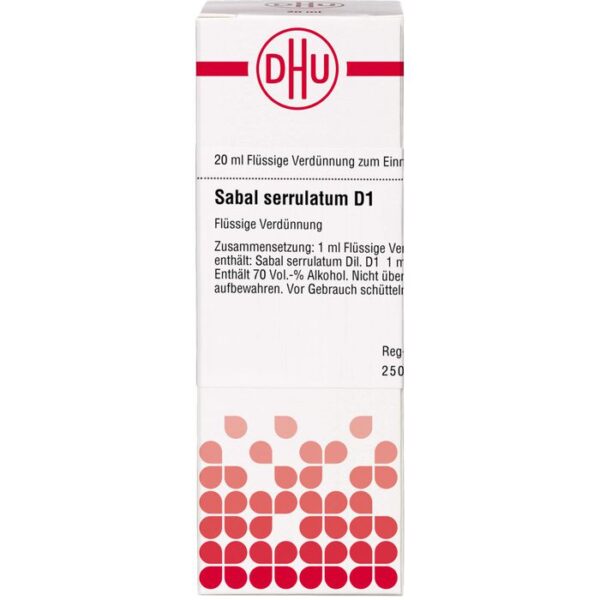 SABAL SERRULATUM D 1 Dilution 20 ml