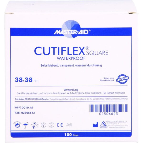 CUTIFLEX Folien-Pflaster square 38x38 mm MasterAid 100 St.