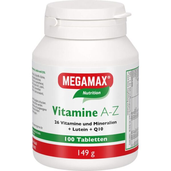 MEGAMAX Vitamine A-Z+Q10+Lutein Tabletten 100 St.