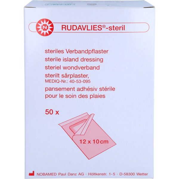 RUDAVLIES-steril Verbandpflaster 10x12 cm 50 St.