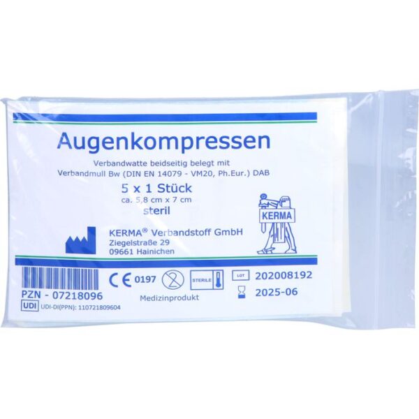 AUGENKOMPRESSEN 5,8x7 cm steril 5 St.