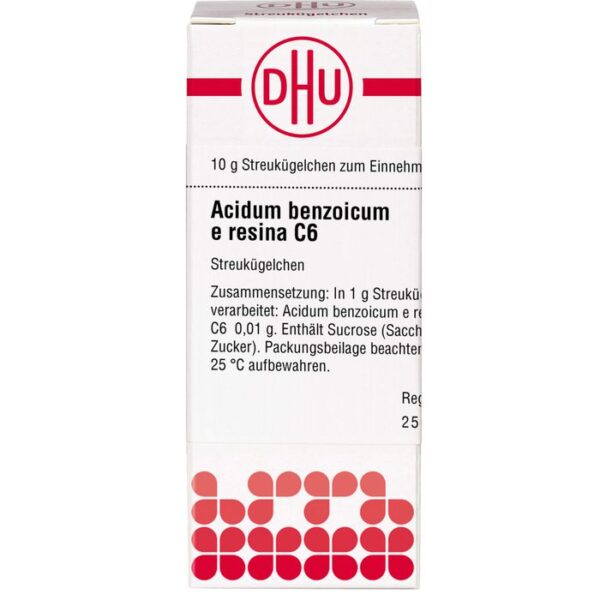 ACIDUM BENZOICUM E Resina C 6 Globuli 10 g