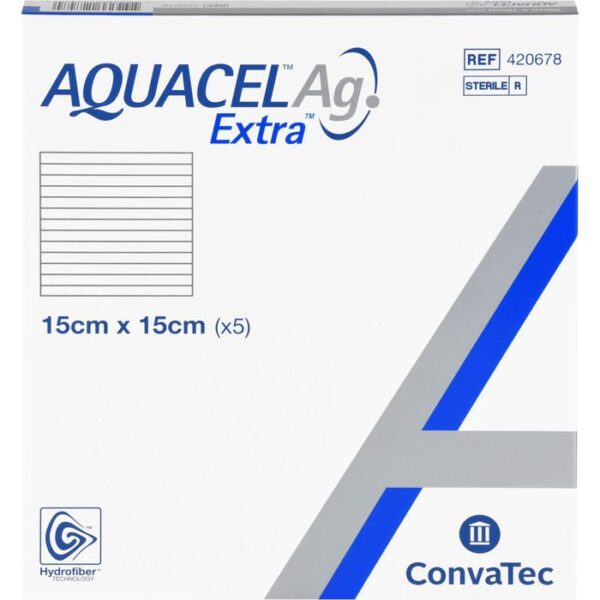 AQUACEL Ag Extra 15x15 cm Kompressen 5 St.