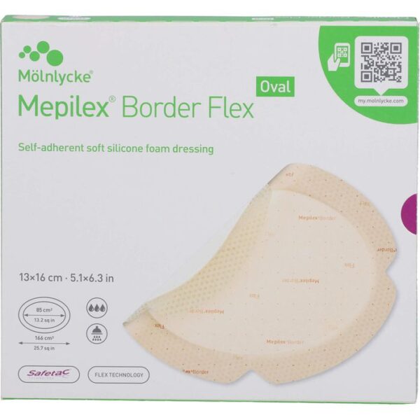 MEPILEX Border Flex Schaumverb.haft.13x16 cm oval 5 St.