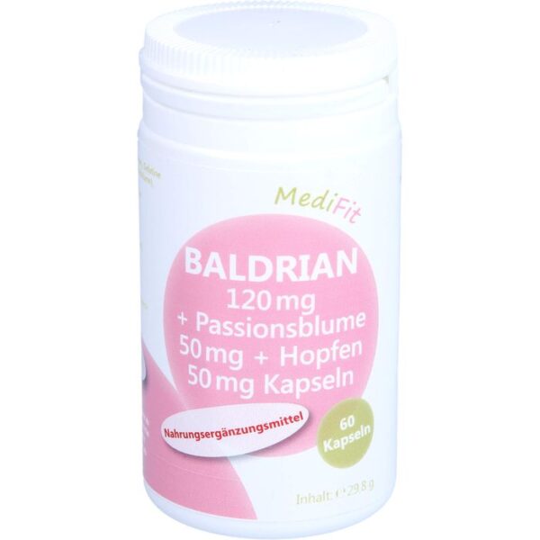 BALDRIAN 120 mg+Passionsblume 50 mg+Hopfen 50 mg 60 St.