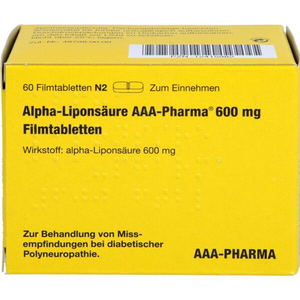 ALPHA LIPONSÄURE AAA- Pharma 600 mg Filmtabletten 60 St.