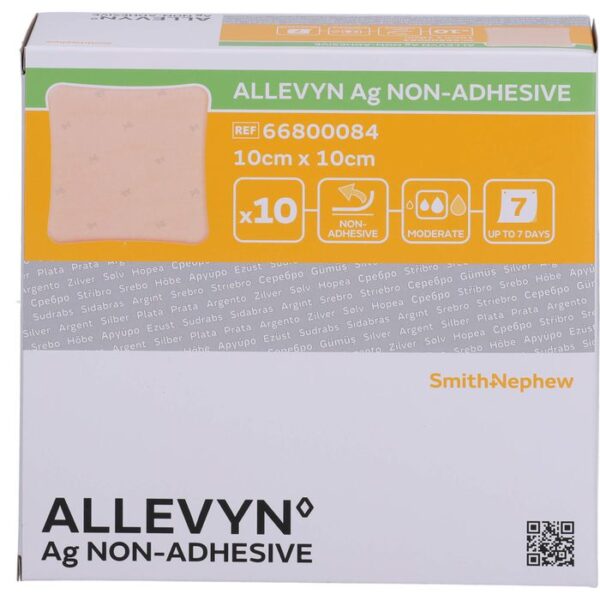 ALLEVYN Ag non Adhesive 10x10 cm Wundverband 10 St.