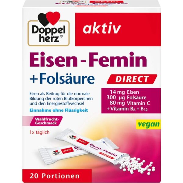 DOPPELHERZ Eisen-Femin DIRECT Pellets 20 St.