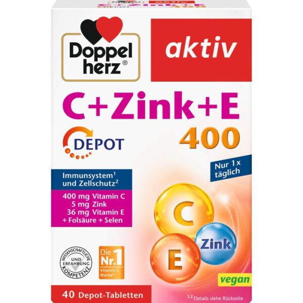 DOPPELHERZ C+Zink+E Depot Tabletten 40 St.