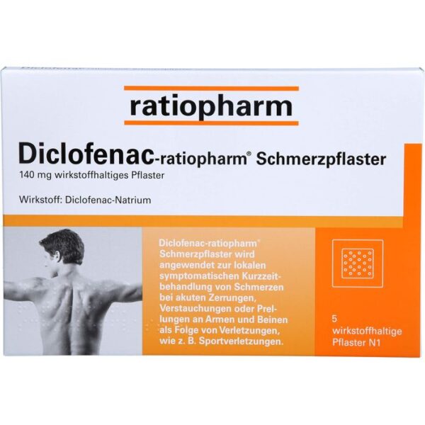 DICLOFENAC-ratiopharm Schmerzpflaster 5 St.