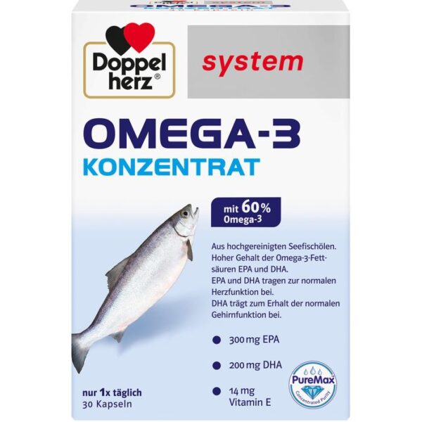 DOPPELHERZ Omega-3 Konzentrat system Kapseln 30 St.