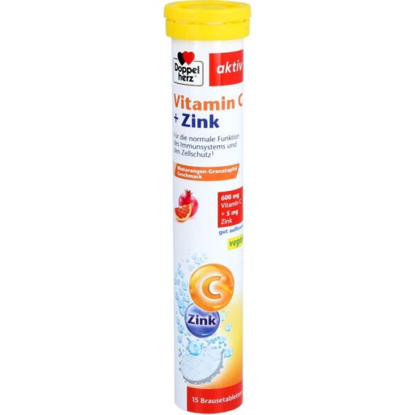 DOPPELHERZ Vitamin C+Zink Brausetabletten 15 St.