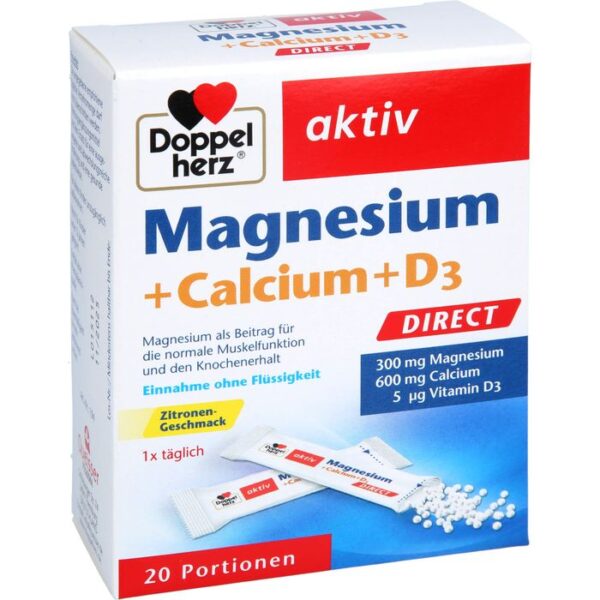 DOPPELHERZ Magnesium+Calcium+D3 DIRECT Pellets 20 St.